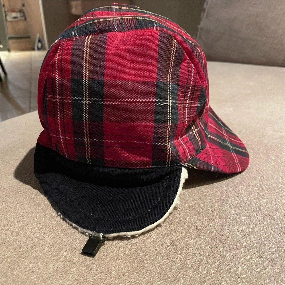 RAPT & HELD BOYS TARTAN PLAID TRAPPER HAT & MITTENS SET - Picture 4 of 6